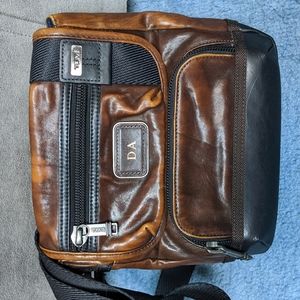 Tumi Alpha Bravo Barstow Brown Leather Map Bag